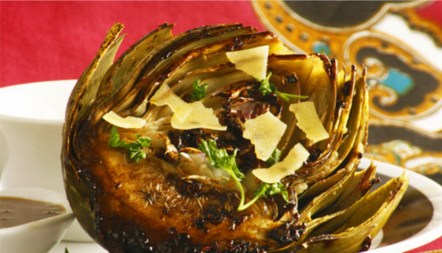 Pan Seared Artichoke with Balsamic Glaze