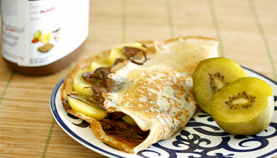 Nutella Crepes with Kiwi