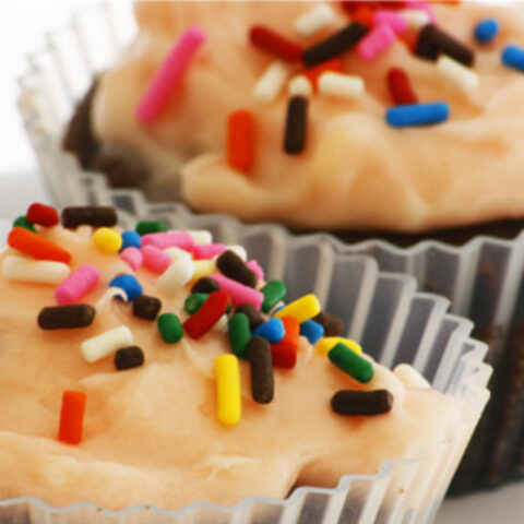 Gluten-Free Chocolate Cupcakes with Cherry Cream Cheese Frosting