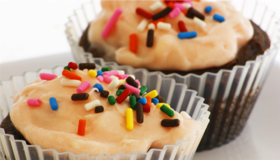 Gluten-Free Chocolate Cupcakes with Cherry Cream Cheese Frosting