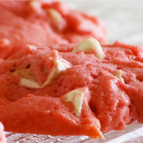 Rose and Strawberry Malt Cookies