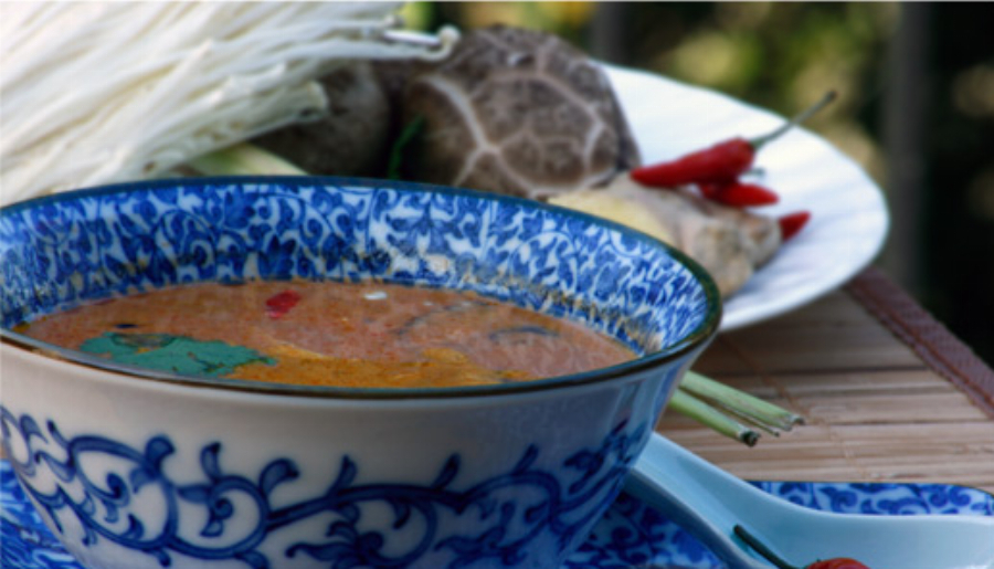 Vegetarian Tom Yum Thai Soup