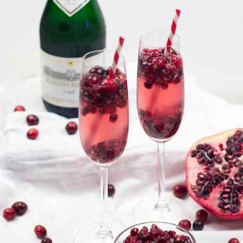 Cranberry Pomegranate Champagne Sparkler