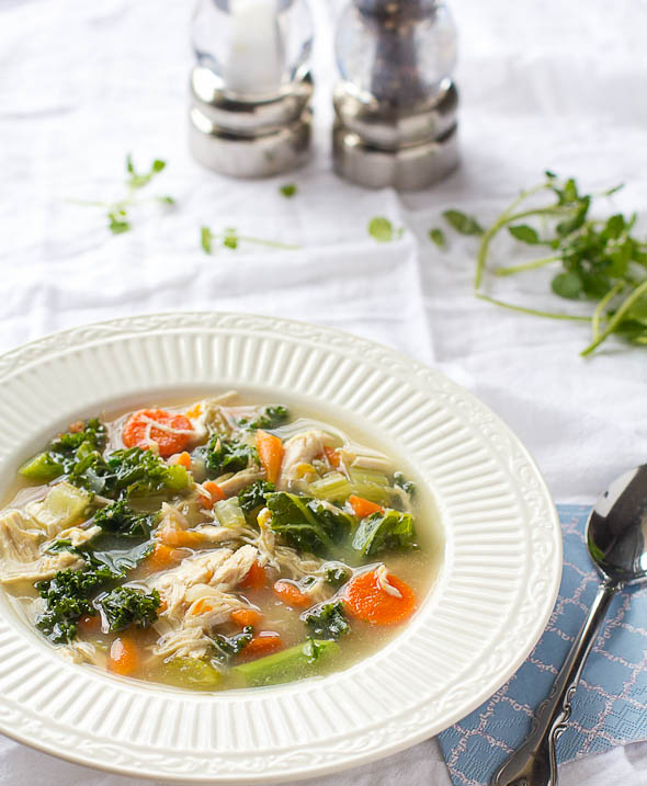 Easy Chicken and Kale Vegetable Soup