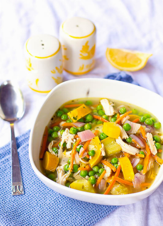 Lemony Paleo Chicken and Veggie Soup