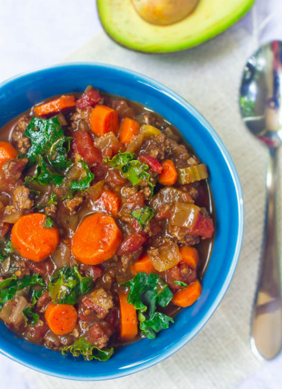 Paleo Bison Chili With Kale