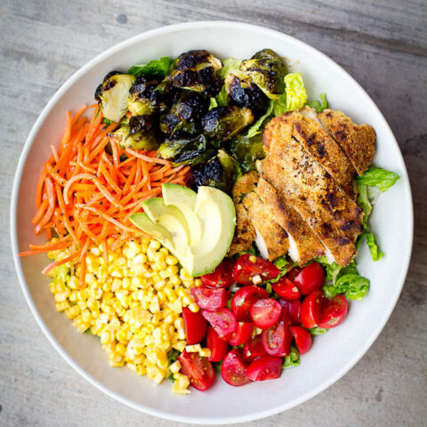 Paleo Almond Crusted Chicken Salad