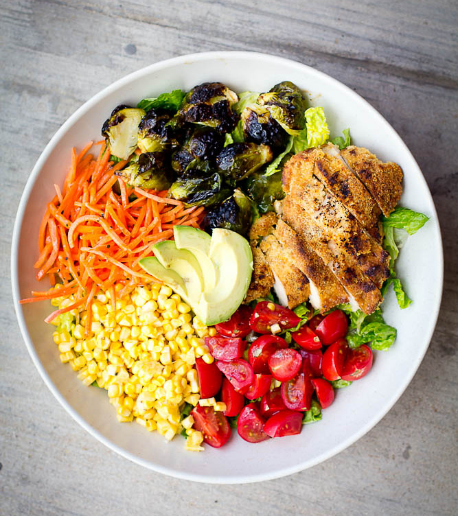 Paleo Almond Crusted Chicken Salad