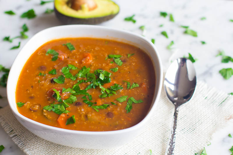 Quinoa and Black Bean Detox Soup