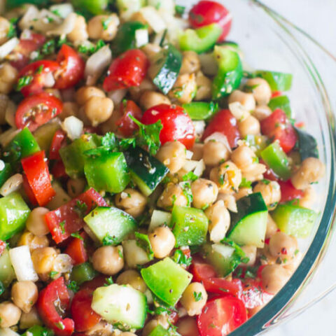 5 Minute Chopped Chickpea Salad