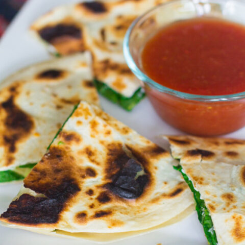 5 Min Spinach & Goat Cheese Quesadilla Recipe