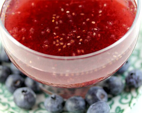 Chia Seed Blueberry Tea Drink Recipe