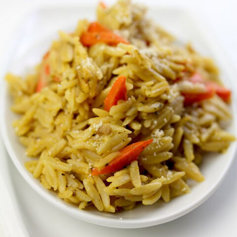 Saffron Carrot Orzo Risotto Recipe