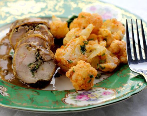 Chicken Roulade Stuffed with Morel Mushrooms and Chestnuts