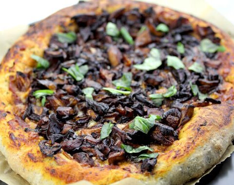 Four-Mushroom and Apricot Pizza Recipe