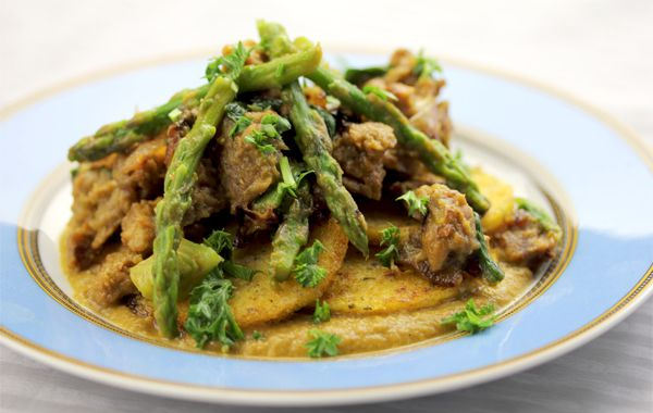 Beef Stew with Pan-Fried Polenta