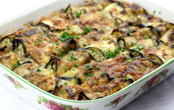 Mushroom Stuffed Eggplant Gratin Recipe