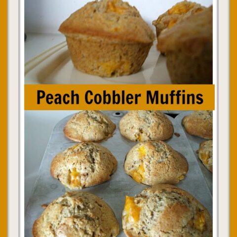 Peach Cobbler in a Muffin