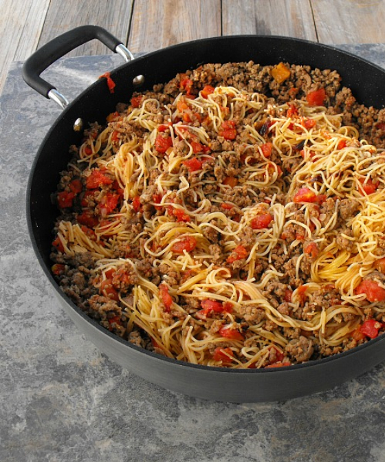 One Skillet Spaghetti