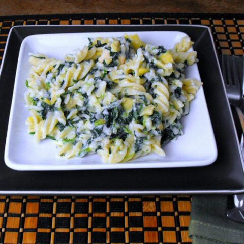 Creamy Chicken Pasta with Spinach and Artichokes