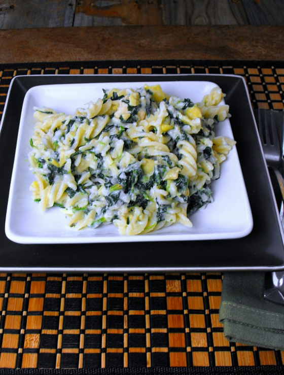 Creamy Chicken Pasta with Spinach and Artichokes