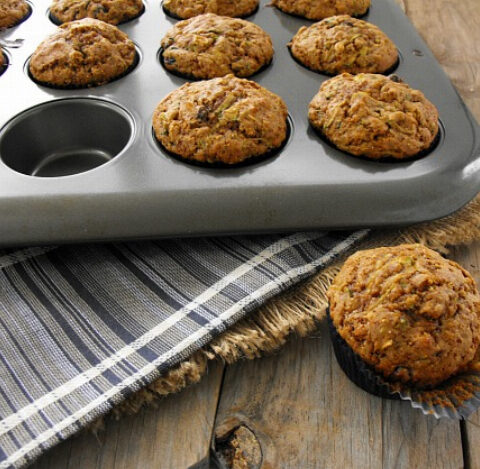 Zucchini Oatmeal Muffins