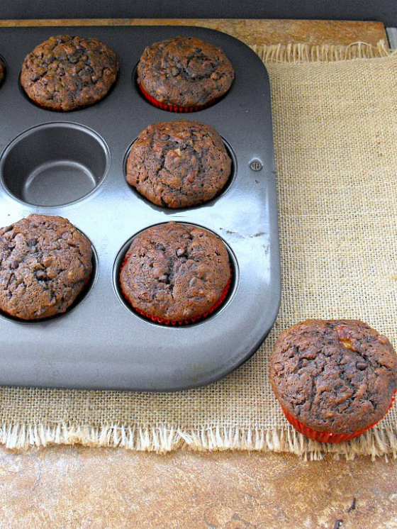 Double Chocolate Banana Muffins