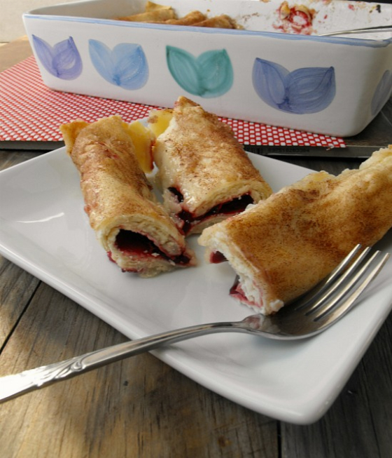 Cherry Cheesecake Dessert Enchiladas