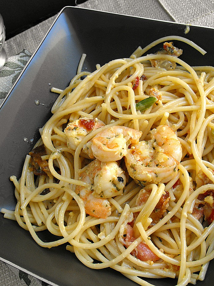 Shrimp Bacon Carbonara