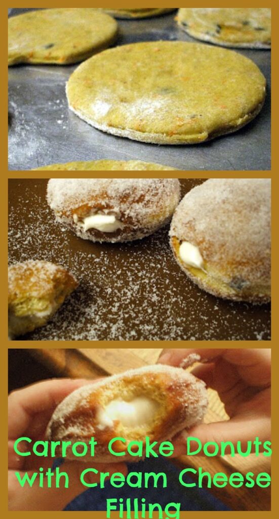 Carrot Cake Doughnuts with Cream Cheese Filling