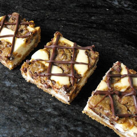 Chocolate Chip Cookie Dough Cheesecake Bars