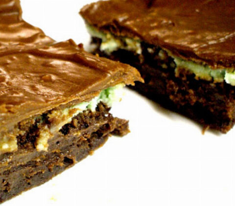 Mint Brownie Cheesecake Bars