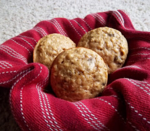 Whole Wheat Oatmeal Raisin Muffins