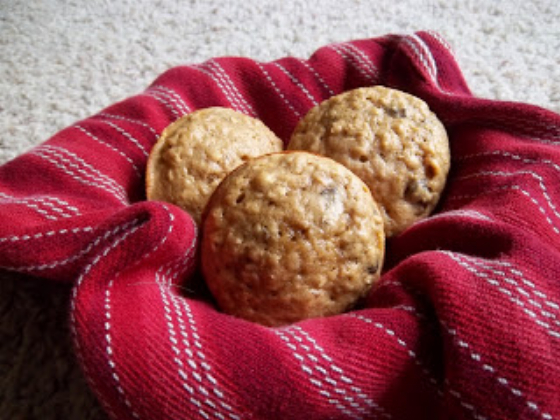 Whole Wheat Oatmeal Raisin Muffins