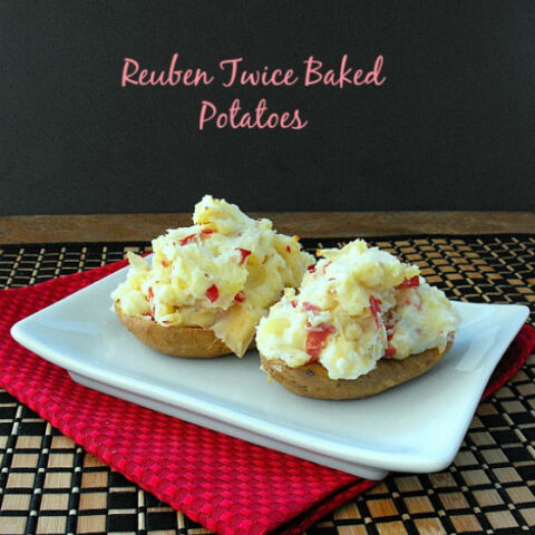 Twice Baked Reuben Potatoes