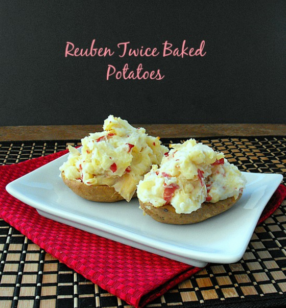 Twice Baked Reuben Potatoes