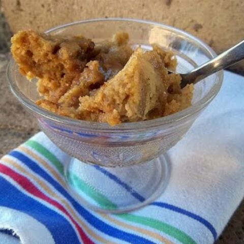 Old Fashioned Bread Pudding with Caramel Sauce