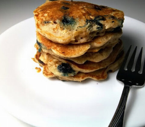 Blueberry Graham Pancakes