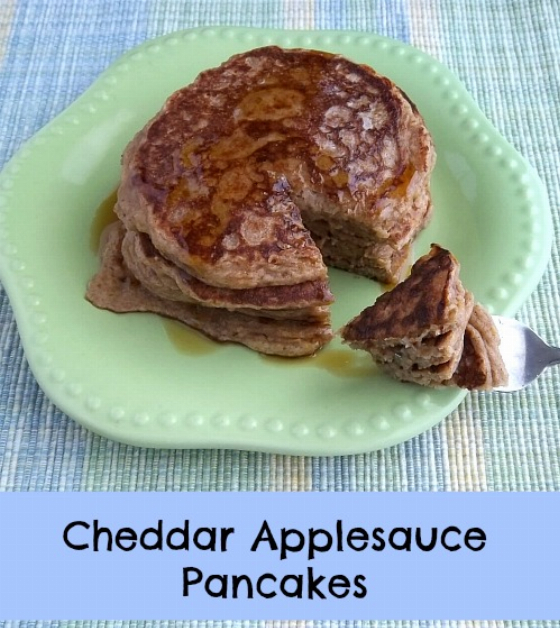 Cheddar Applesauce Gluten Free Pancakes