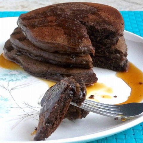 Chocolate Cherry Pancakes