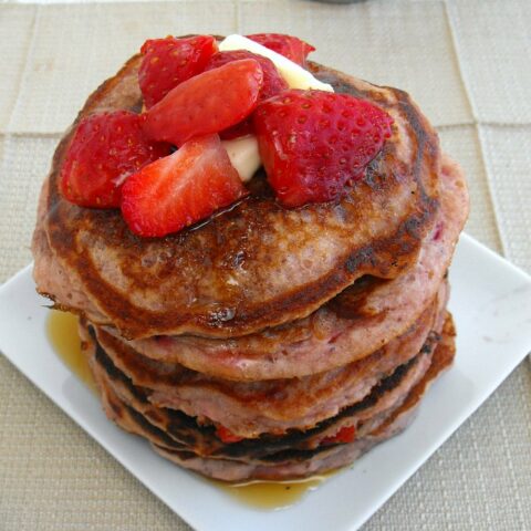 Strawberry Cheesecake Pancakes