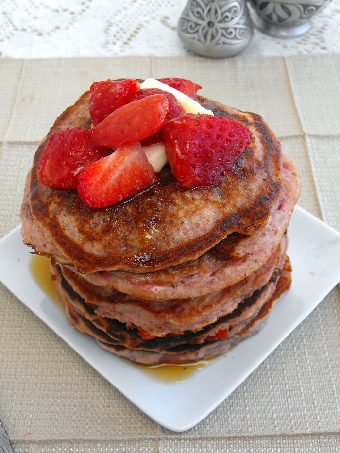 Strawberry Cheesecake Pancakes