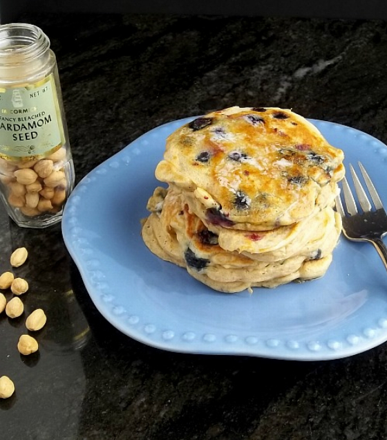 Blueberry Cardamom Pancakes