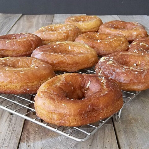 Gingerbread Donuts with Lemon Glaze