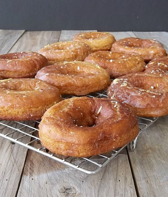 Gingerbread Donuts with Lemon Glaze