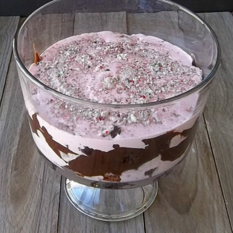 Peppermint Brownie Trifle