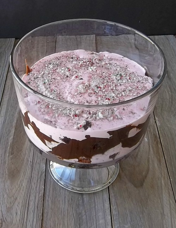 Peppermint Brownie Trifle