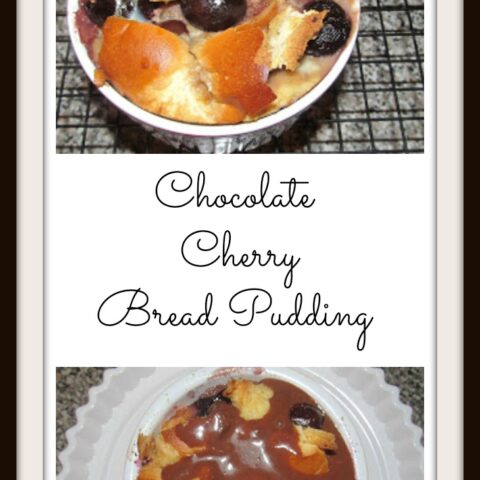 Chocolate Cherry Bread Pudding