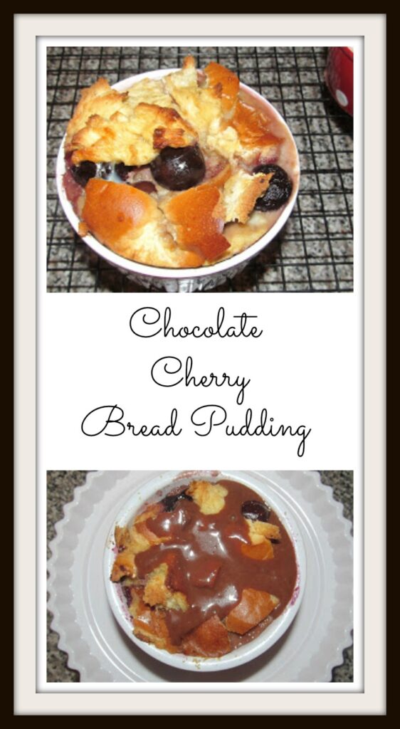 Chocolate Cherry Bread Pudding