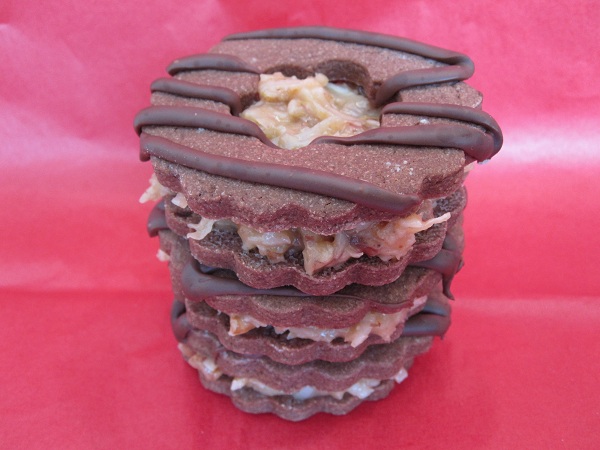 German Chocolate Sandwich Cookies